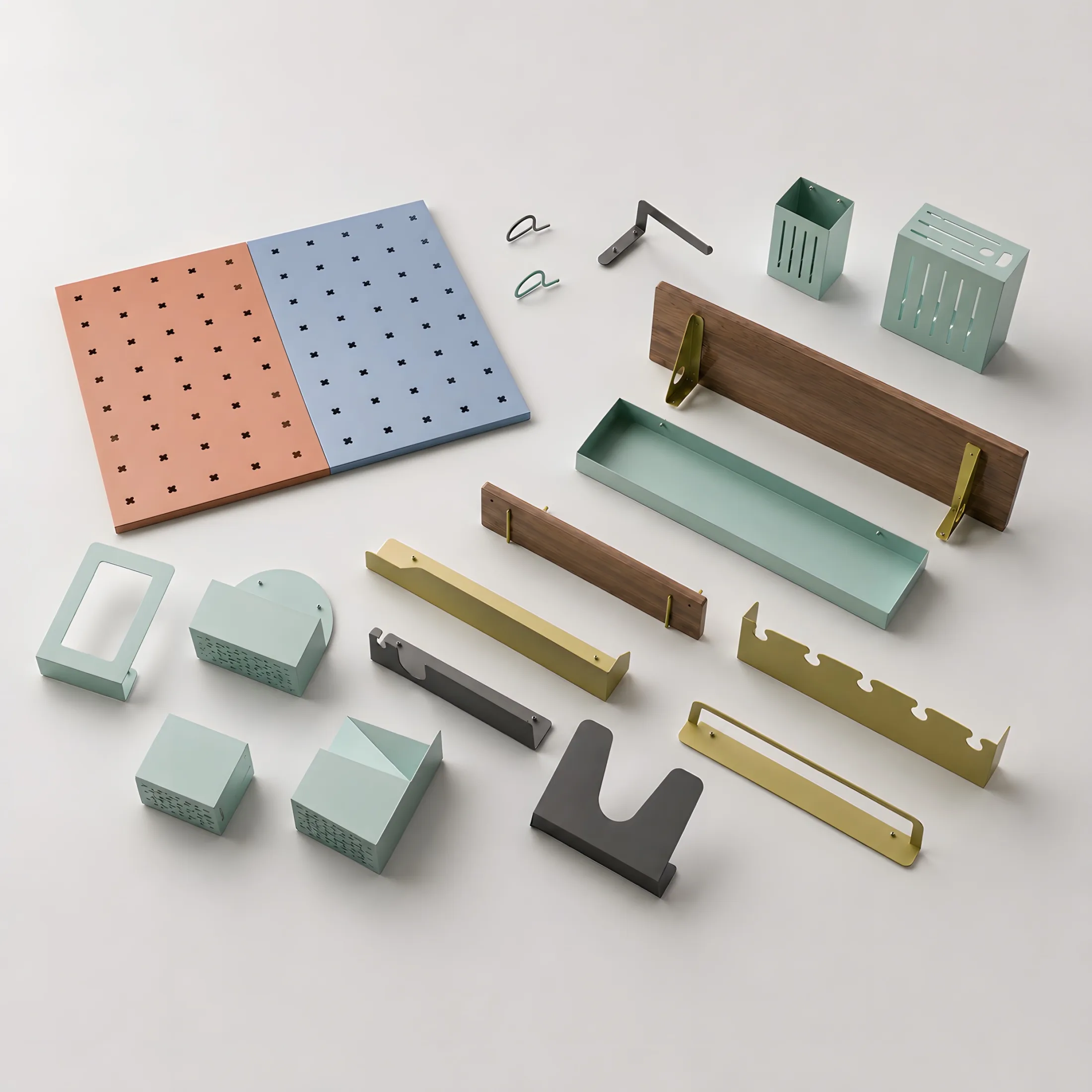 Compatible pegboard accessories