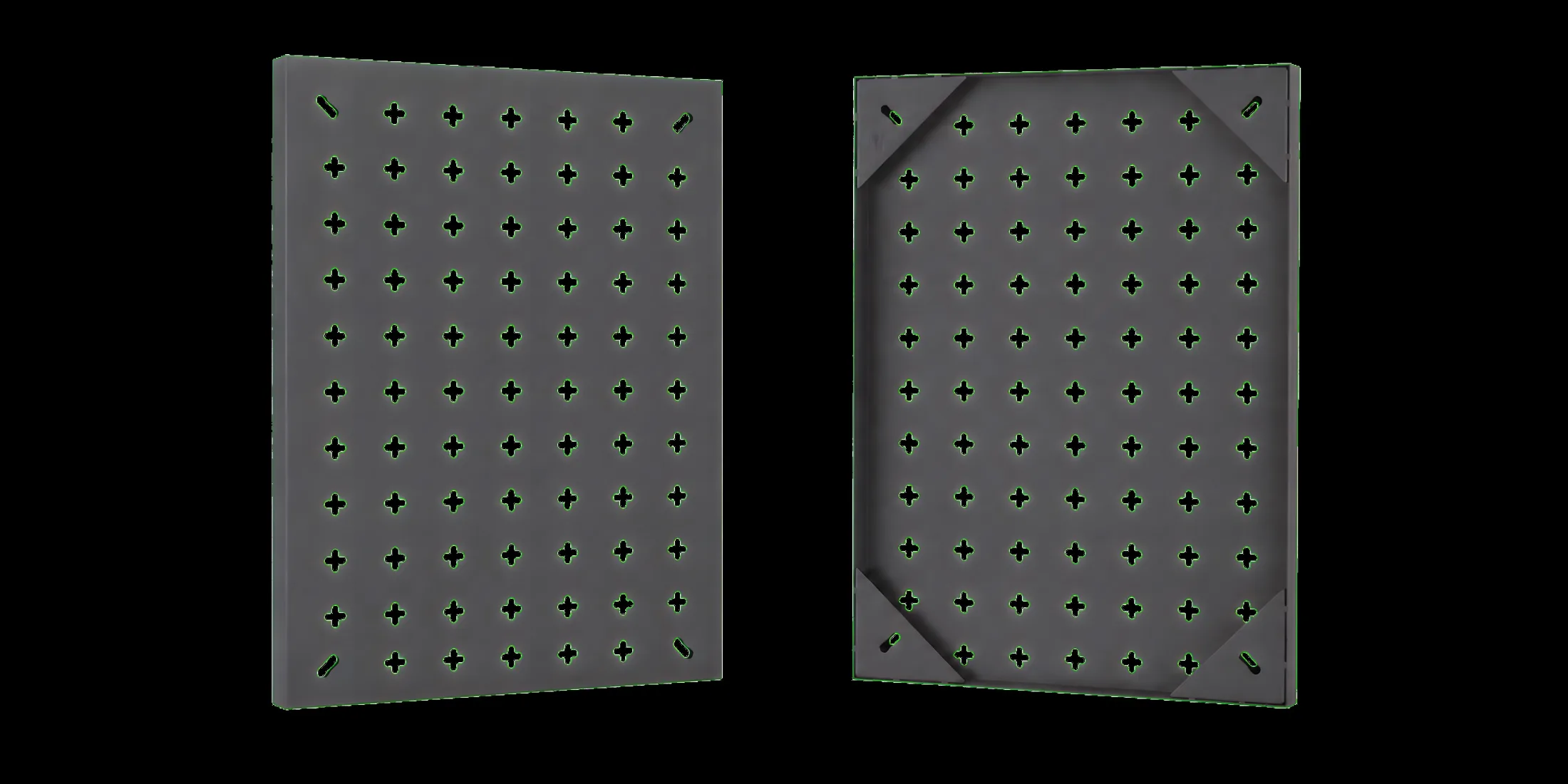 Front and rear construction of WestPerfo panel